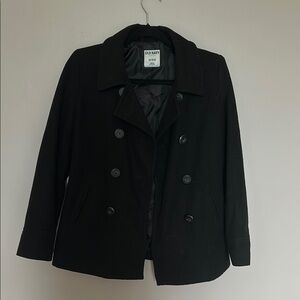Old Navy Women's Black Peacoat Jacket